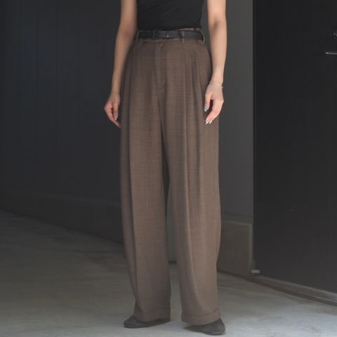 【残り一点】3 Tuck Wool Serge Trousers