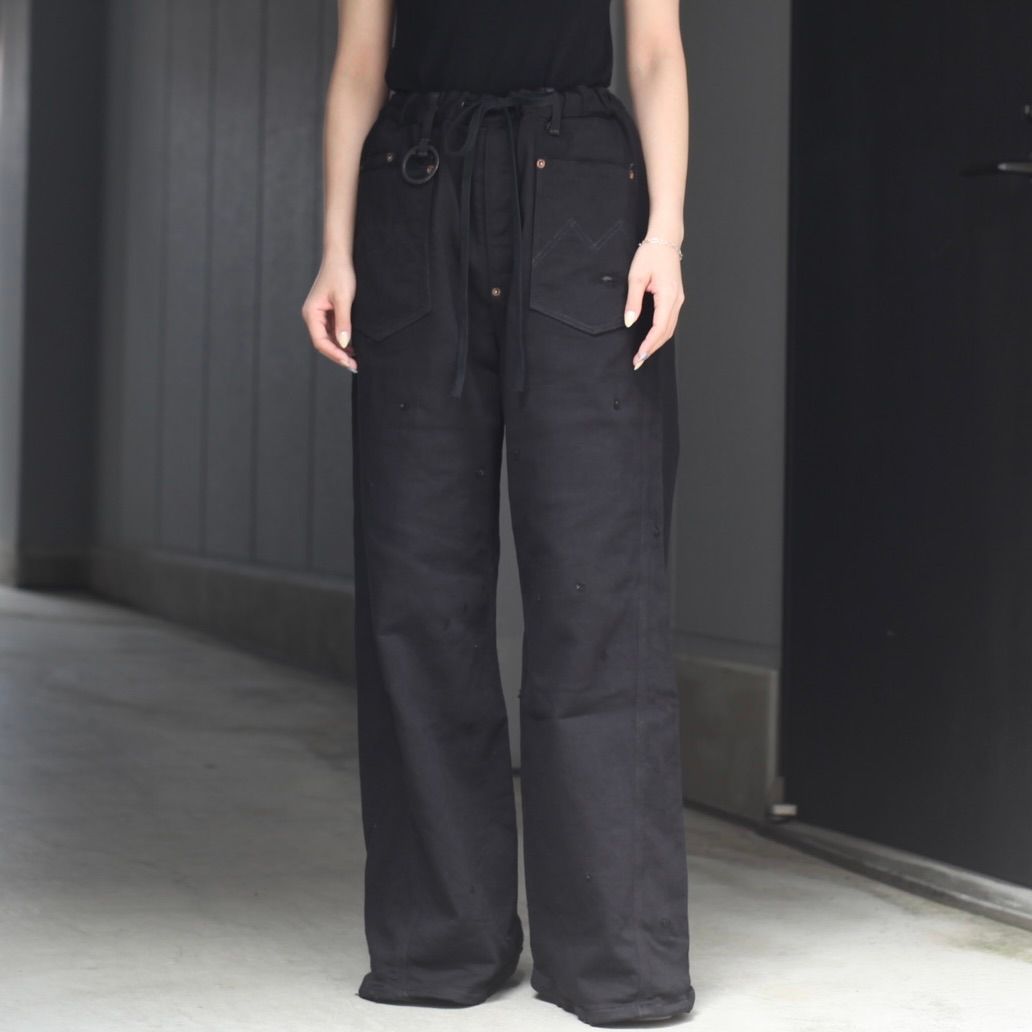 【残りわずか】Home Wide Jeans With Damaged(INLAY DENIM)