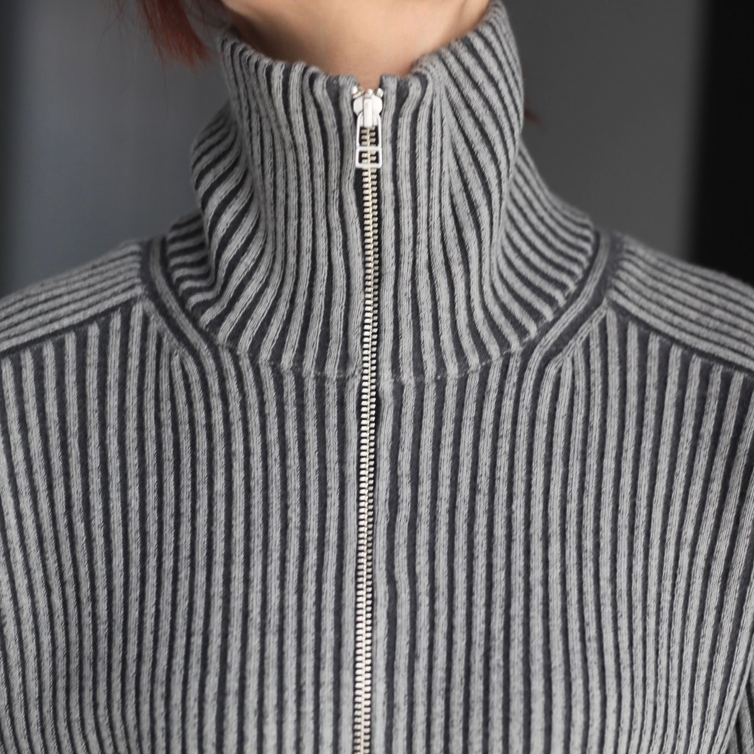 OMAR AFRIDI 22aw ジップアップ ニットブルゾン OMAR AFRIDI 22aw ジップアップ ニットブルゾン OMAR AFRIDI