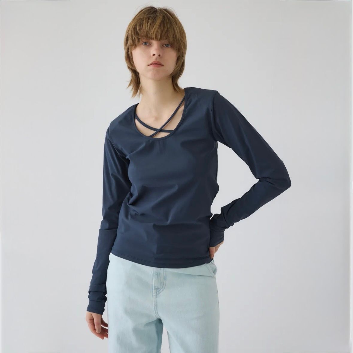 【残り一点】Cross Strap Skin Tops