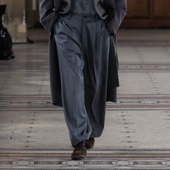 【残り一点】Compressed Flannel Long Wide Trousers