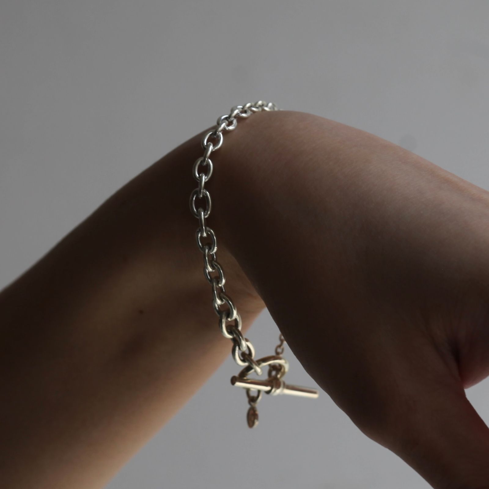 【残り一点】Gradient Oval Chain Bracelet T-BAR