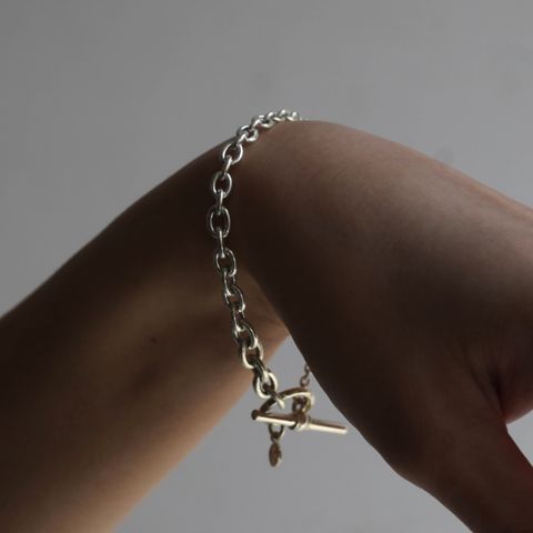 【残り一点】Gradient Oval Chain Bracelet T-BAR