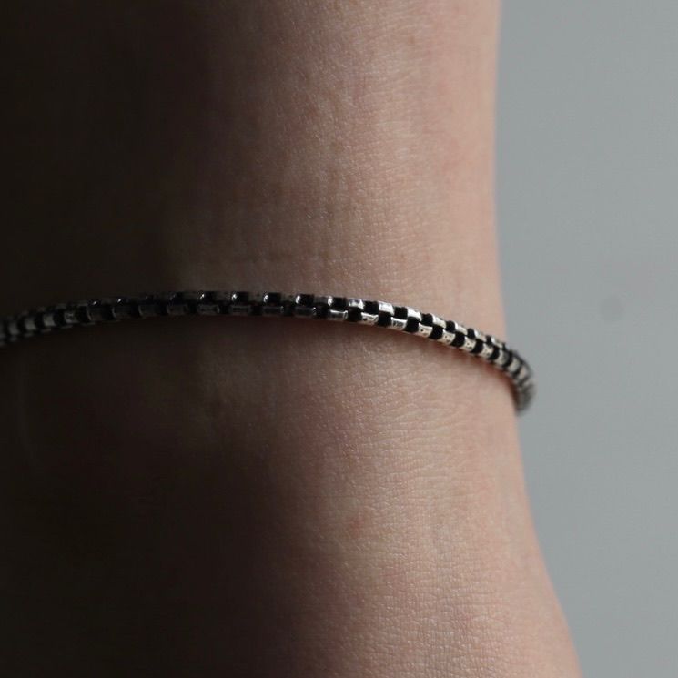 【お取り寄せ注文可能】Narrow Square Block Chain Anklet