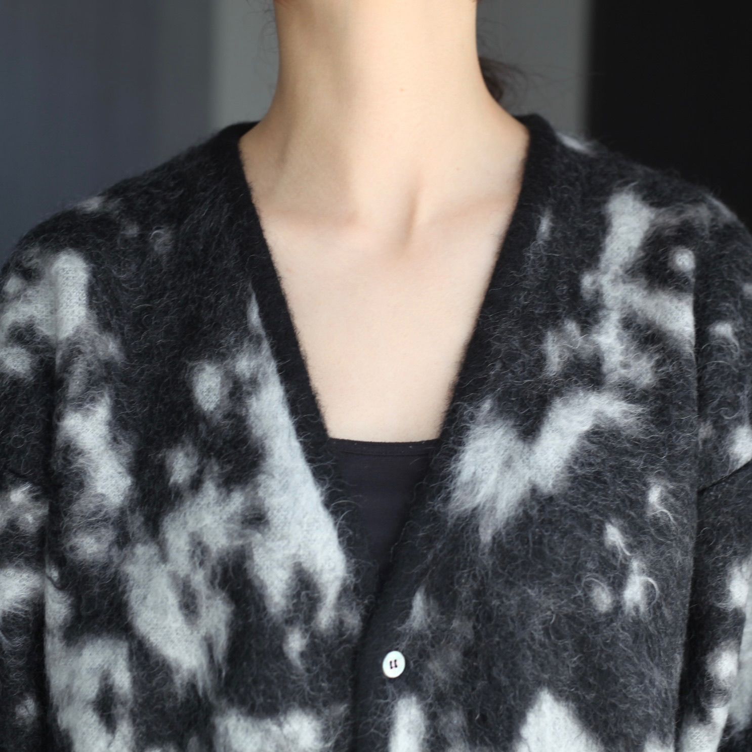 【残り一点】Kid Mohair Jacquard Cardigan