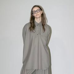 【残り一点】ウォッシャブルツイルプルオーバーシャツ