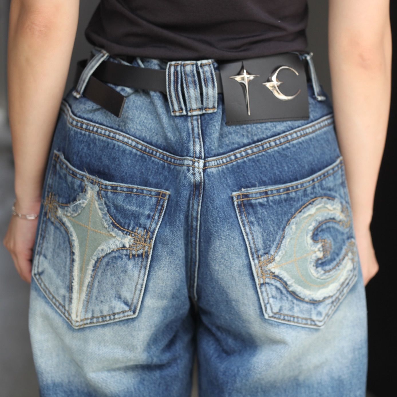 【残り一点】TC Leather Back Pocket Pants