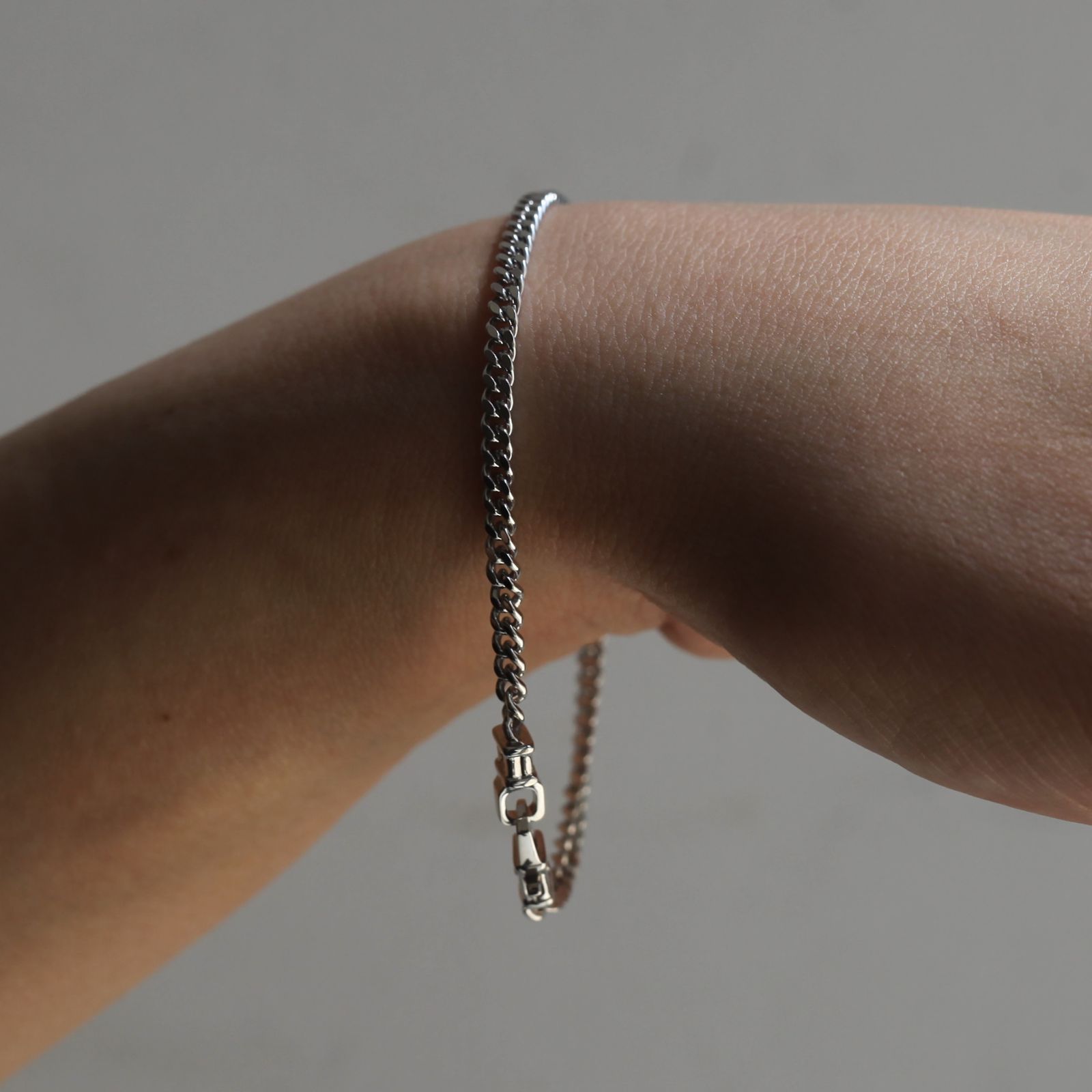 【再販売通知受付可能】Curb Bracelet_M(SILVER)