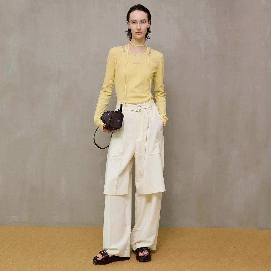 【残り一点】レイヤードリブトップス