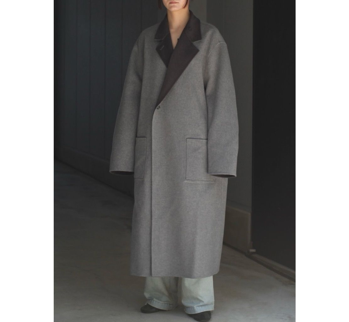 【残り一点】Wool/Cashmere Reversible Notch Lapel Coat