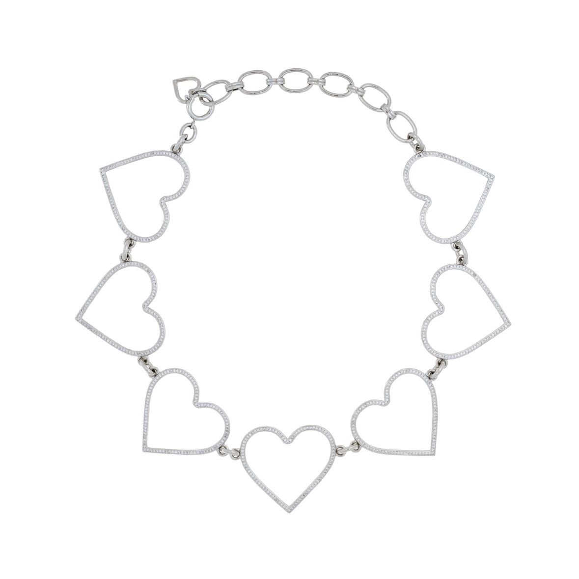 【残り一点】Gold Heart Mega Necklace(SILVER)