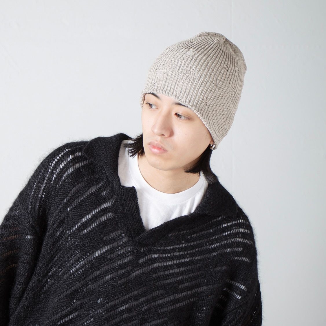 【残り一点】Damage Summer Knit Beanie