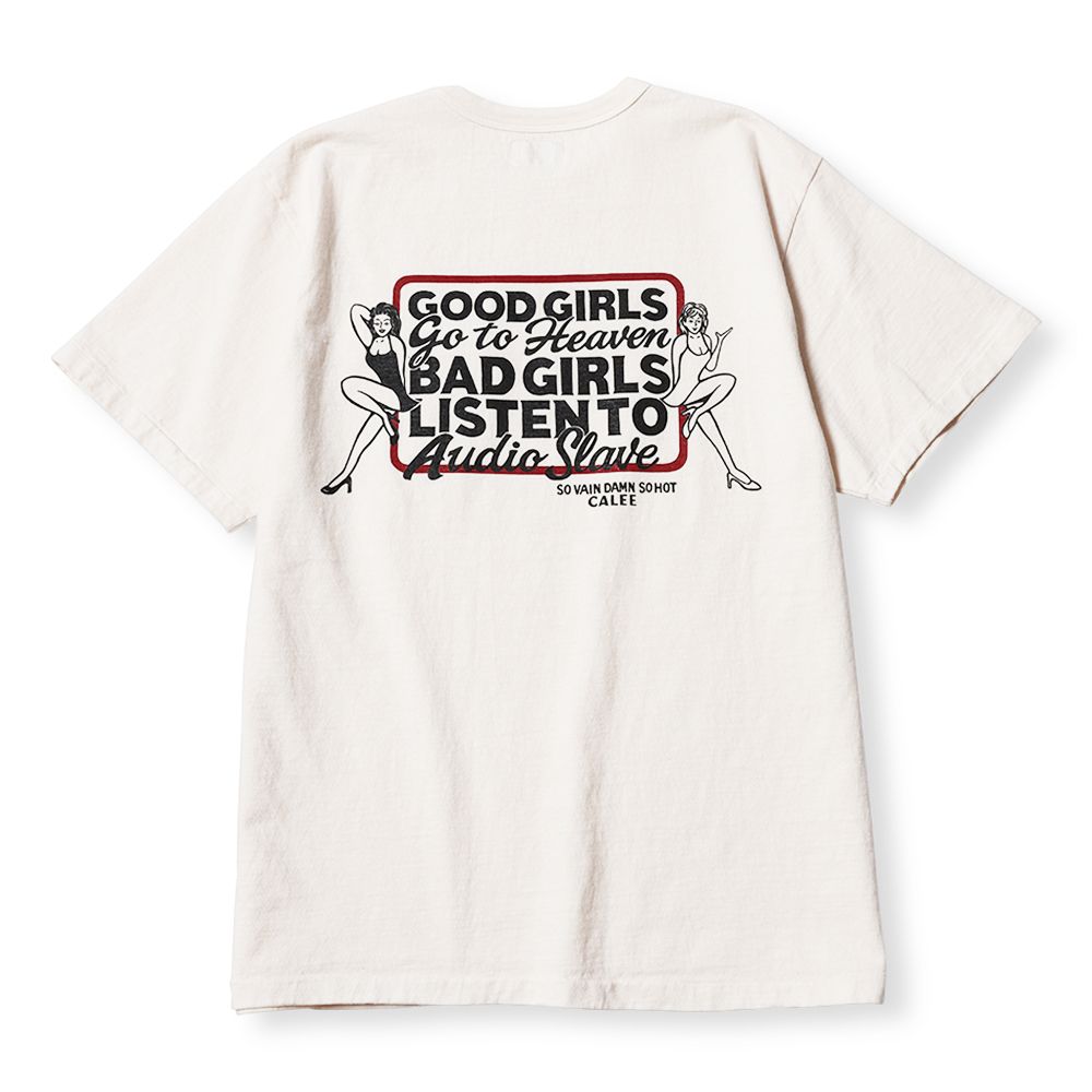 【残り一点】Garment Dye Girls Logo Pocket Tee