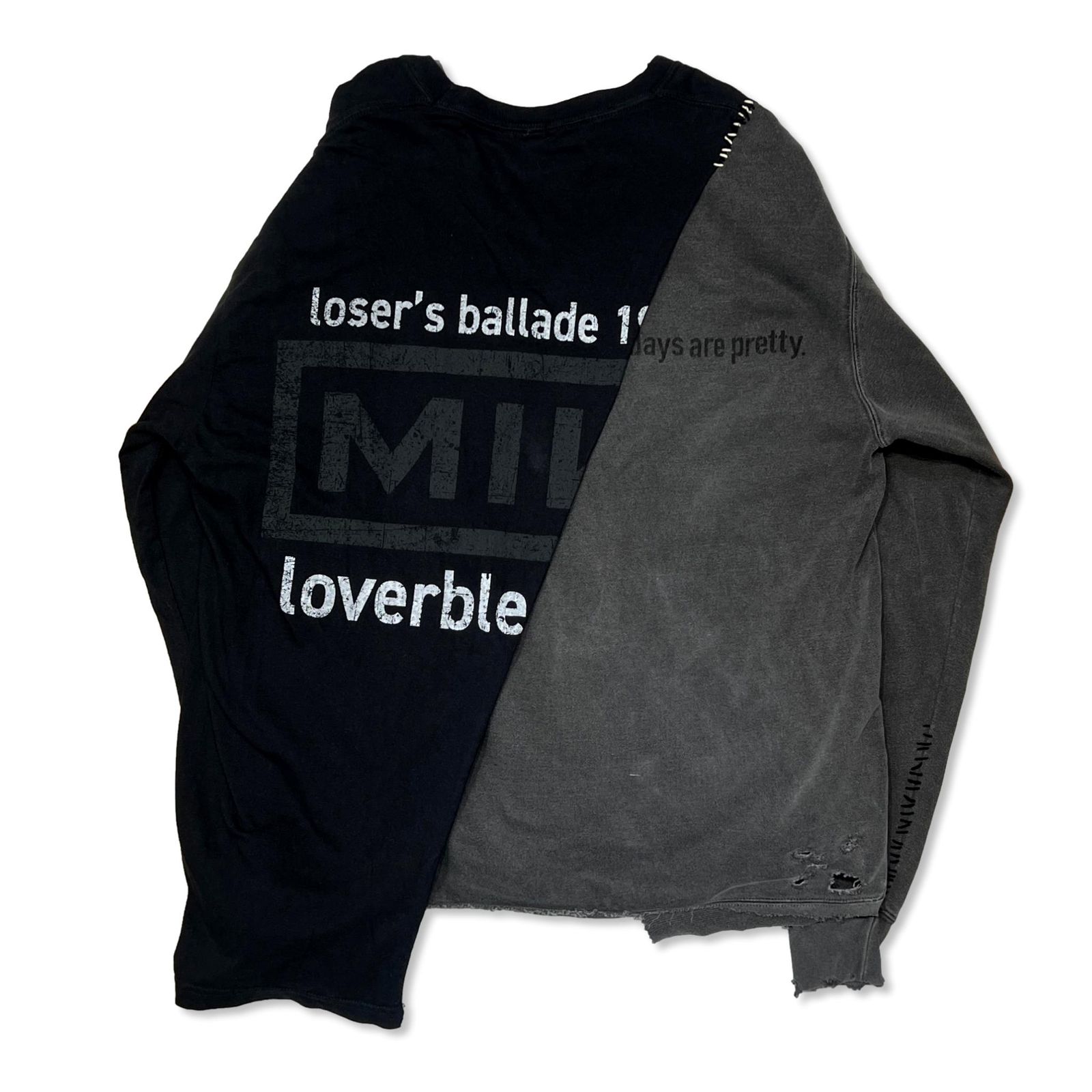 【残り一点】Bootleg Layered Crew Sweat(A MAN'S SHADOW)