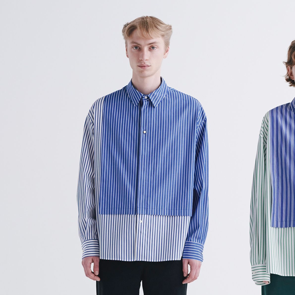 CULLNI - 【残り一点】Asymmetrical Cotton Stripe Shirt | ACRMTSM