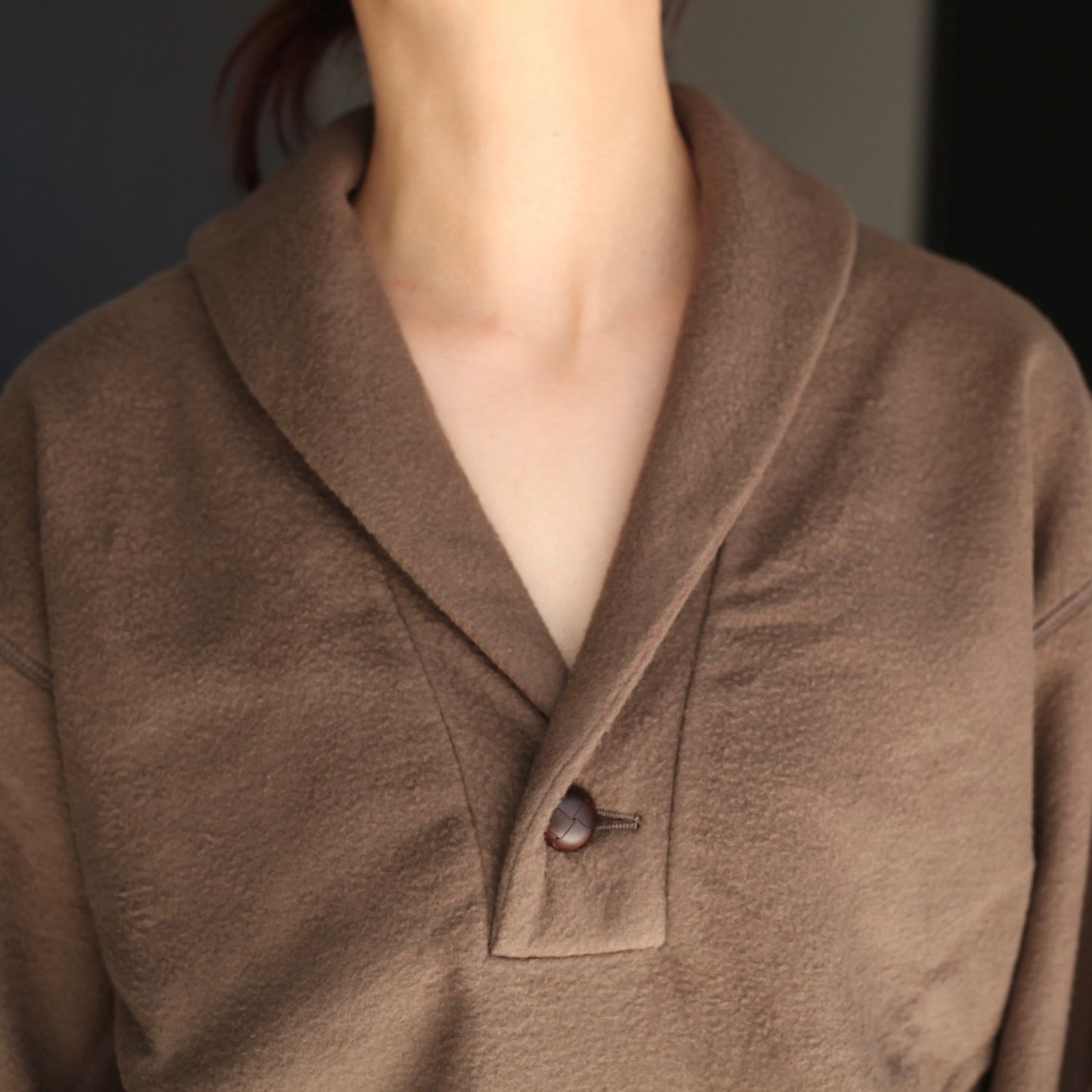 【残り一点】Shawl Collar Cotton Fleece Jacket