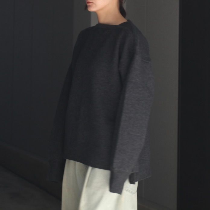【残り一点】Extra Fine Wool Knit Boat Neck LS