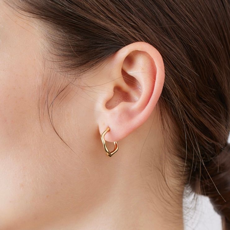 【残り一点】Branch Hoop 1.2cm(GOLD)