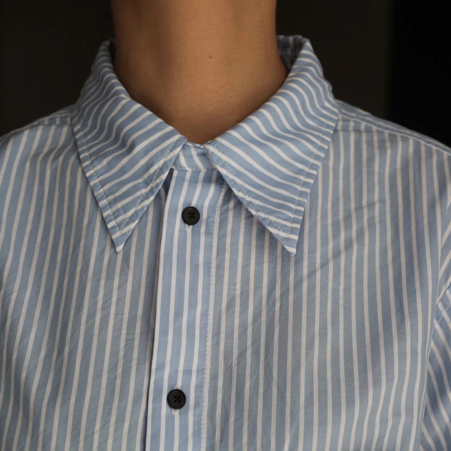 【残り一点】Bootleg Stripe Shirts With Patched(MIN)