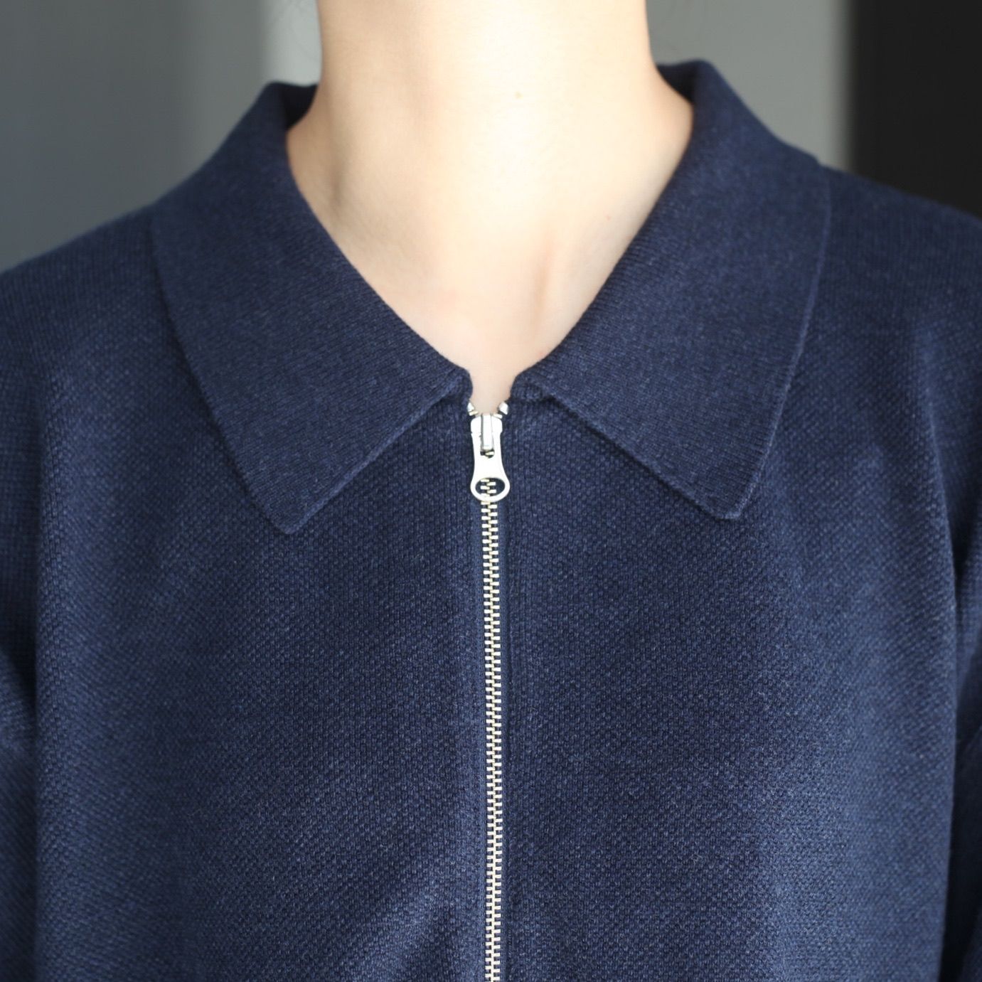 【残り一点】Co/Wo Moss Stitch Zip Blouson