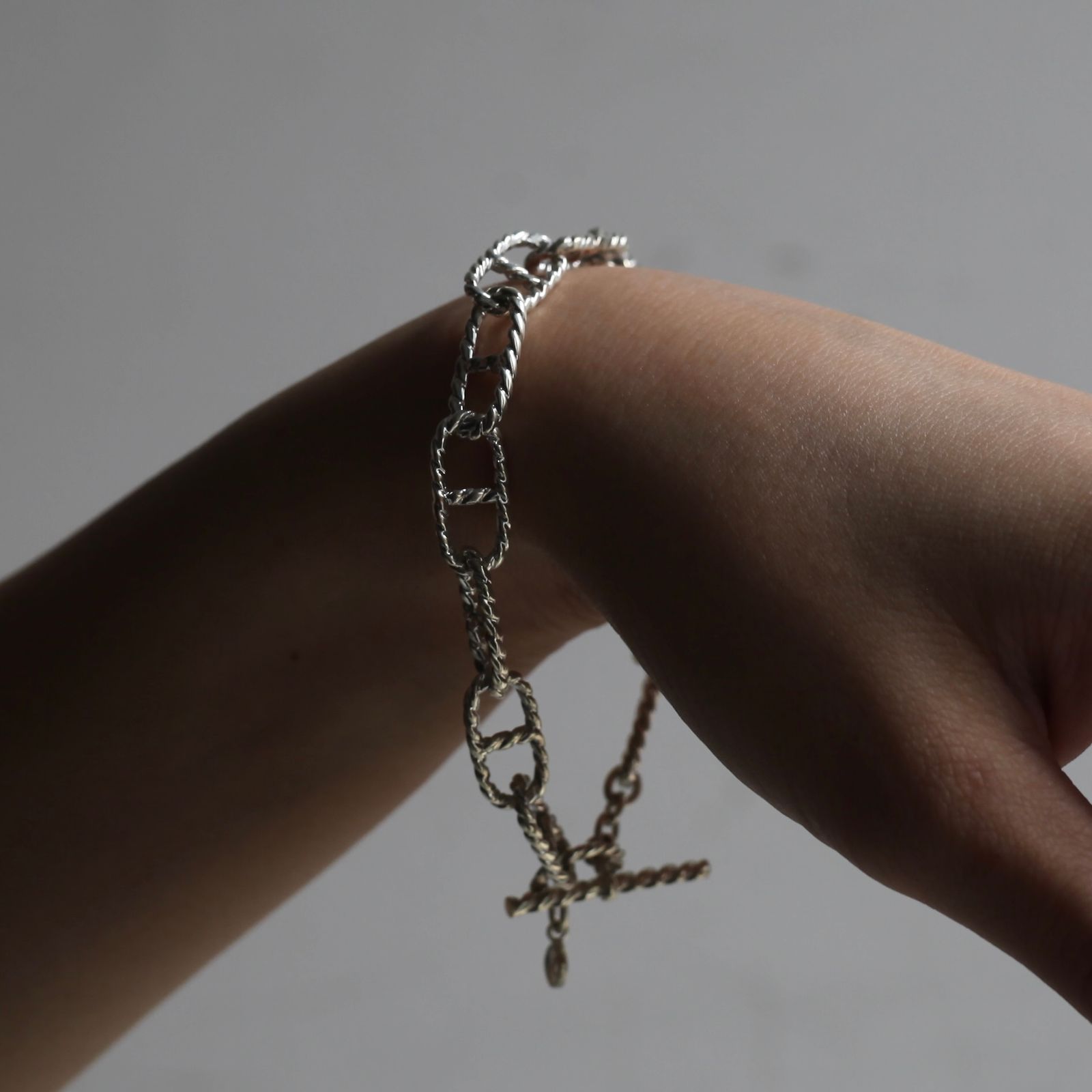 【残り一点】Twist Anchor Chain T-BAR Bracelet SMALL(9mm)