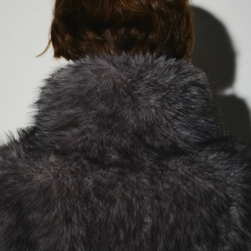 【残り一点】High Collar Faux Fur Jacket