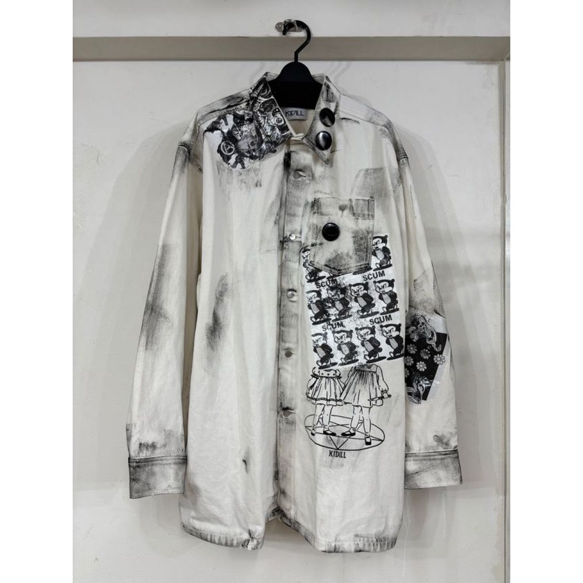 【残り一点】Paper Bonding Rubber Coating Denim Shirt