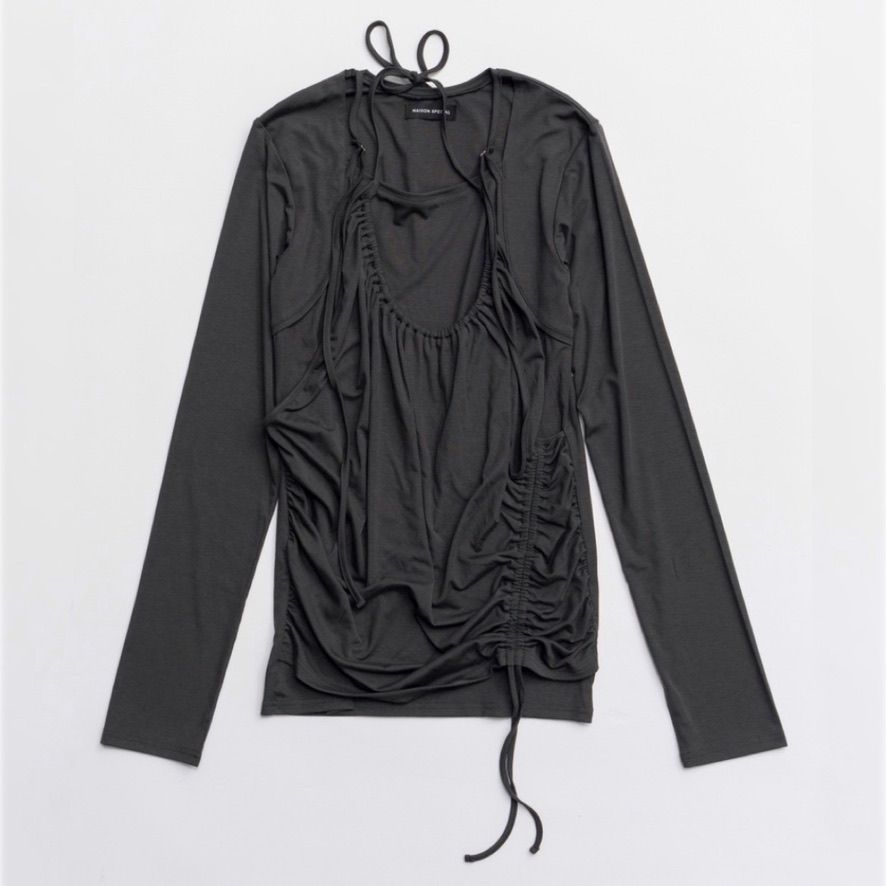 【残り一点】ホルターネックレイヤードトップス