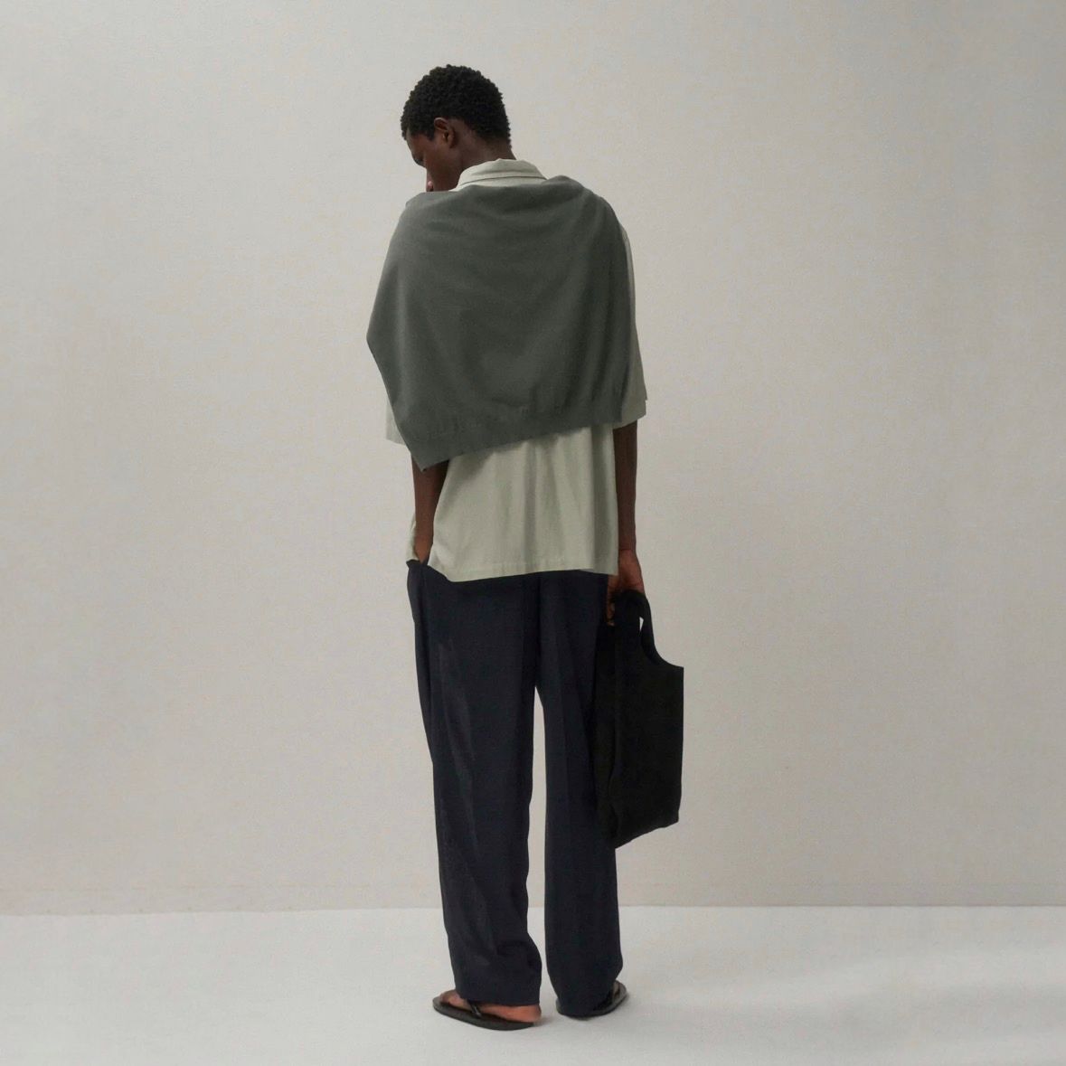 【残り一点】Cotton Silk Viera Loose Fit Half Sleeve Shirt