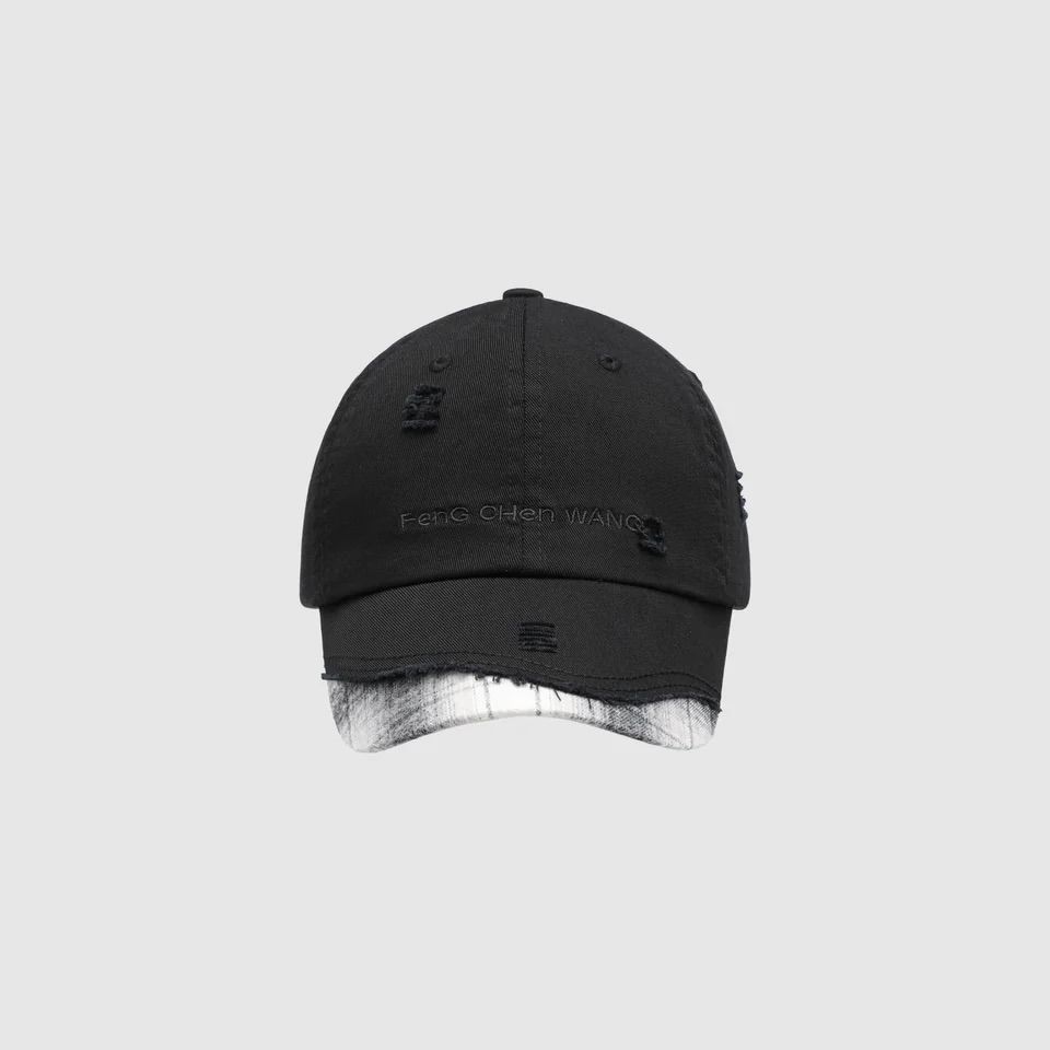 【残り一点】Black Plaid Panel Baseball Cap
