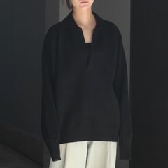 【残りわずか】Extra Fine Wool Knit Skipper LS