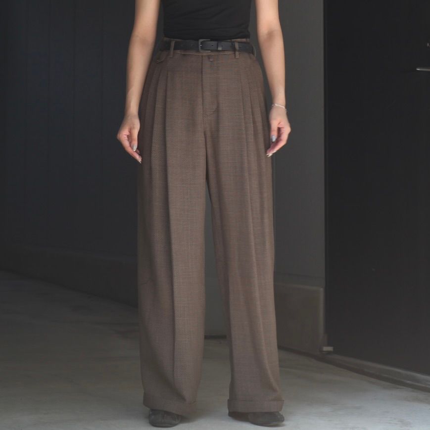 【残り一点】3 Tuck Wool Serge Trousers
