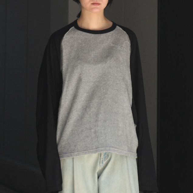 【残りわずか】Terry Panelled Raglan Sleeve T-shirt