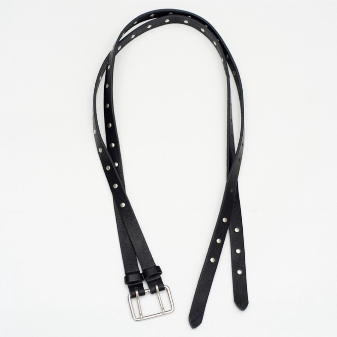 【残りわずか】Studded Double Pin Split Leather Belt