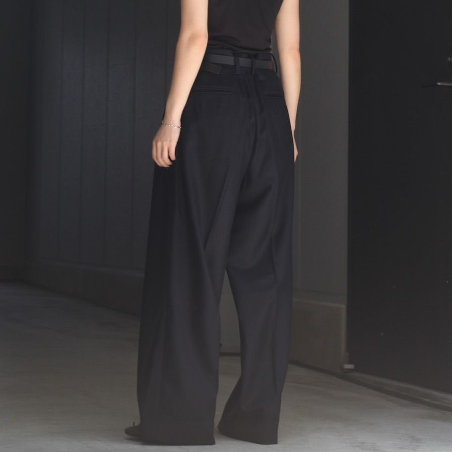 【残り一点】Wool Flannel Long Wide Trousers