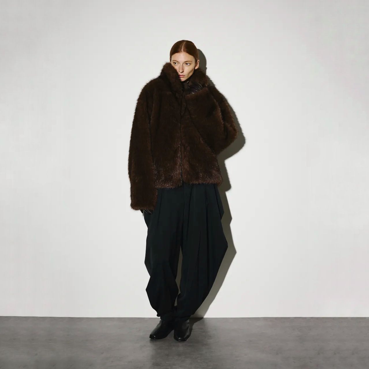 【残り一点】High Collar Faux Fur Jacket