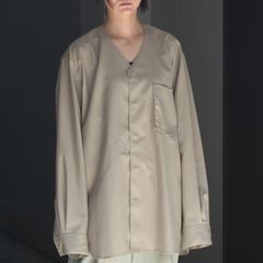 【残り一点】マシンウォッシャブルノーカラーシャツ