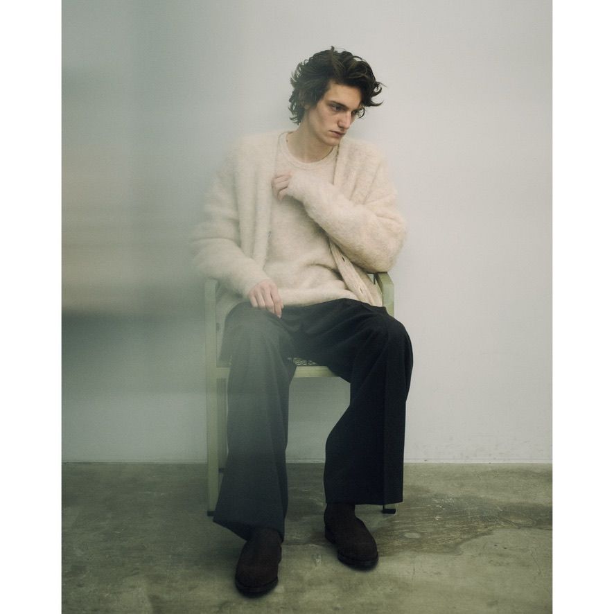 【残りわずか】Kid Mohair Knit V Neck Cardigan