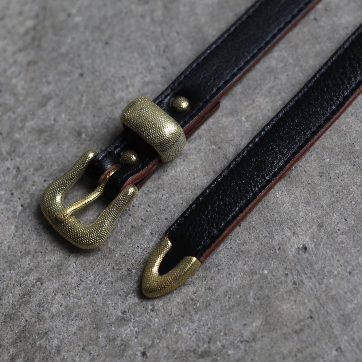 【残り一点】Dotted Western Buckle Belt(GOLD)