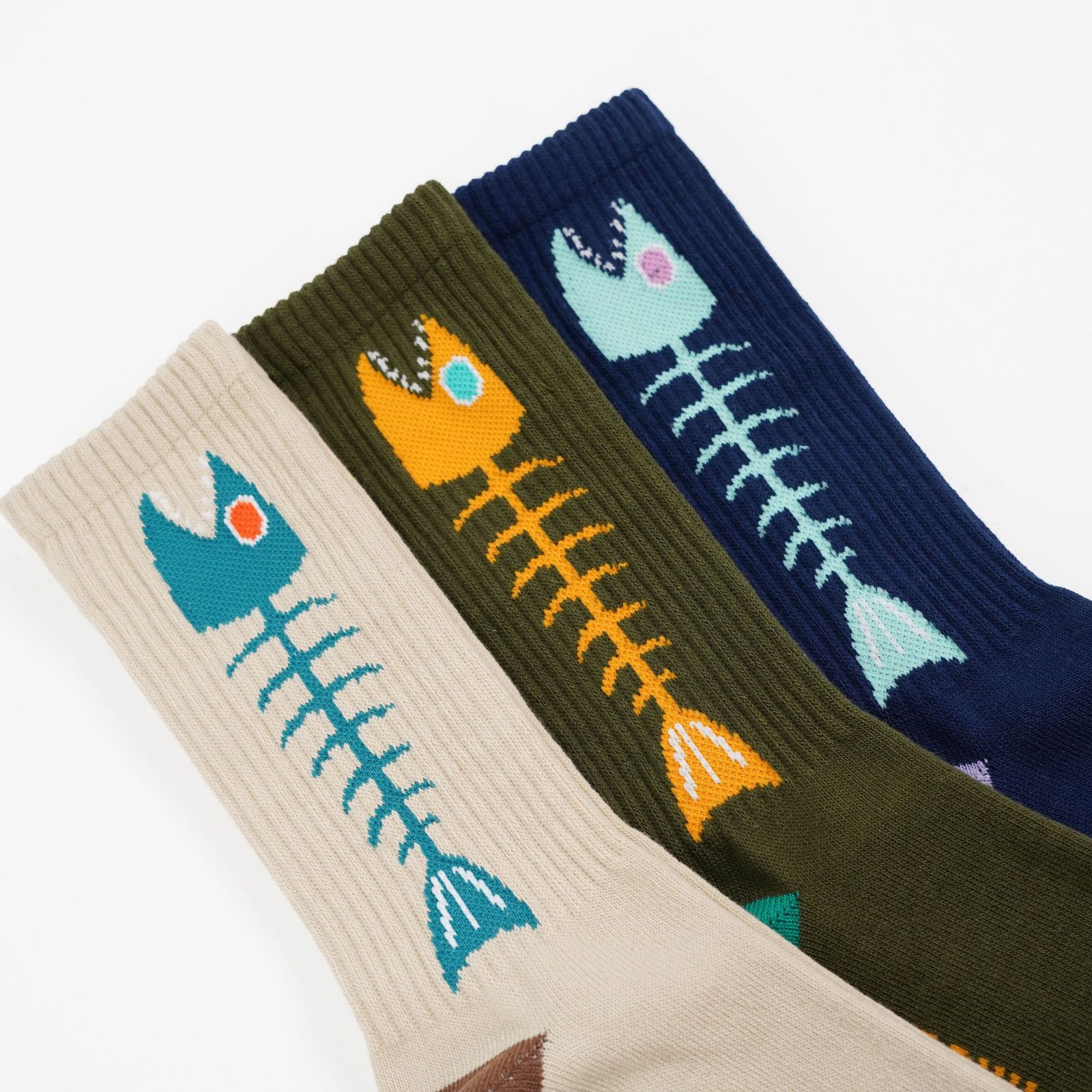 【残りわずか】Boku Tano Socks(魚骨)