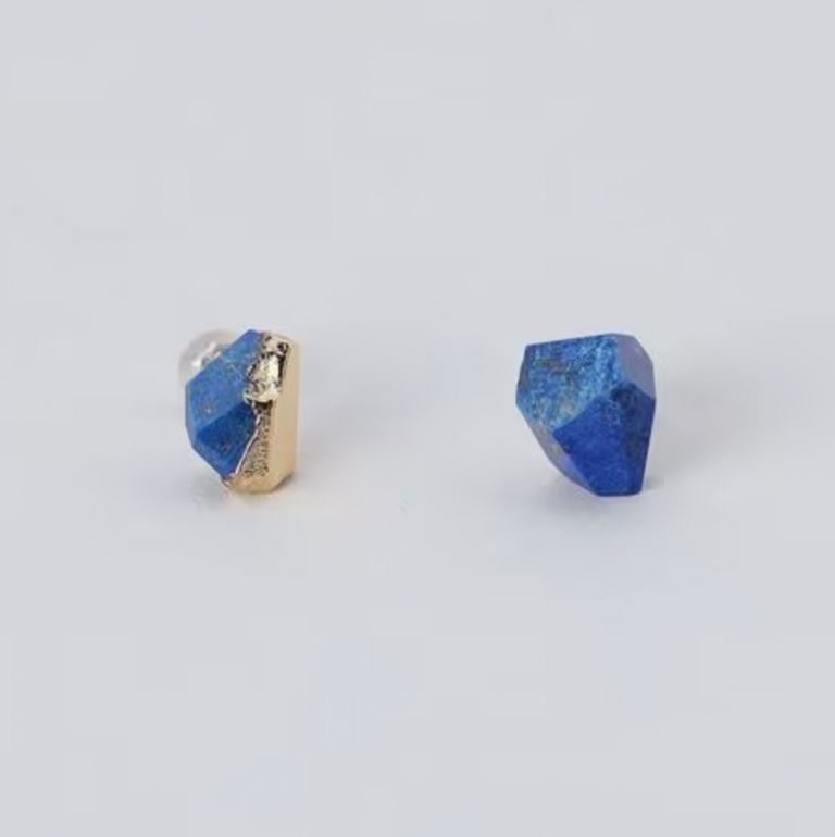 PREEK - 【残り一点】Rough Stone Lapis-Lazuli Earrings(両耳用
