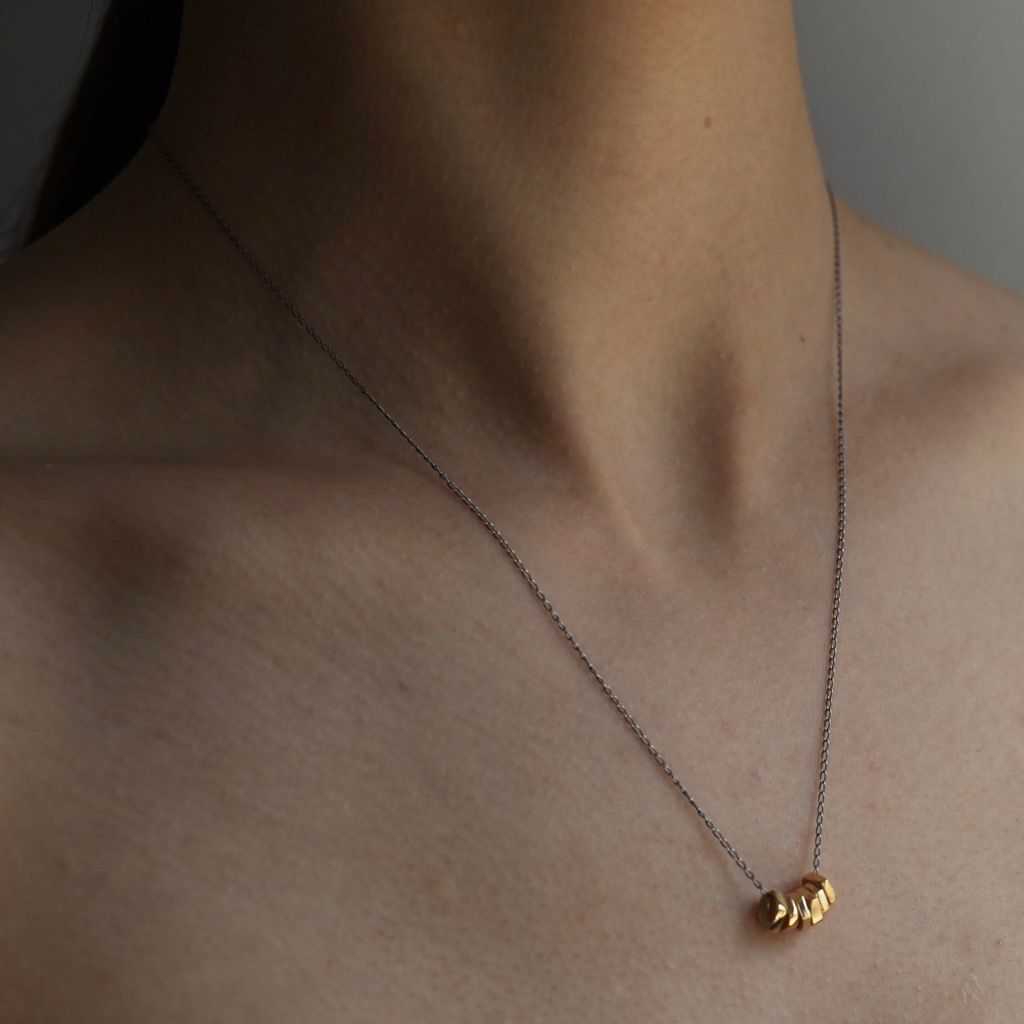 【お取り寄せ注文可能】Rock Beads Necklace 2(GOLD)