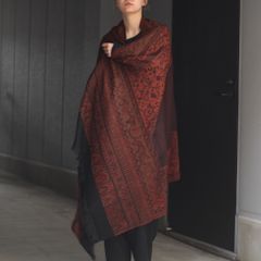 【再販売通知受付可能】Tibetan Paisley Jacquard Stole