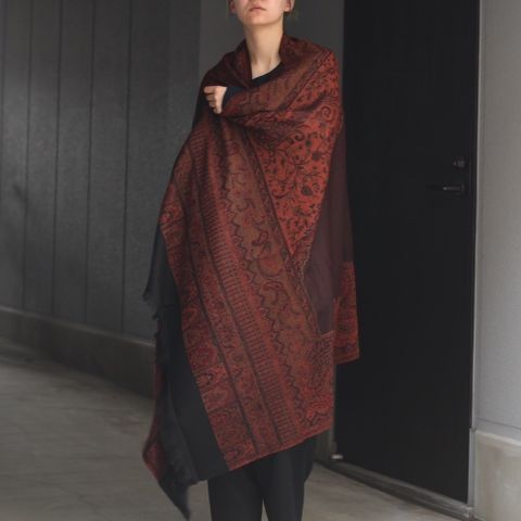 【再販売通知受付可能】Tibetan Paisley Jacquard Stole