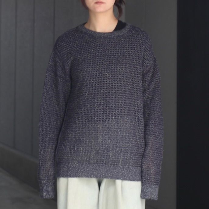 YOKE - 【残りわずか】Mesh Knitted Crewneck Sweater | ACRMTSM