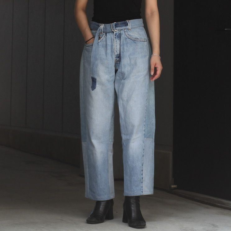 SEEALL - 【残り一点】Reconstructed Belted Baggy Denim_1(S