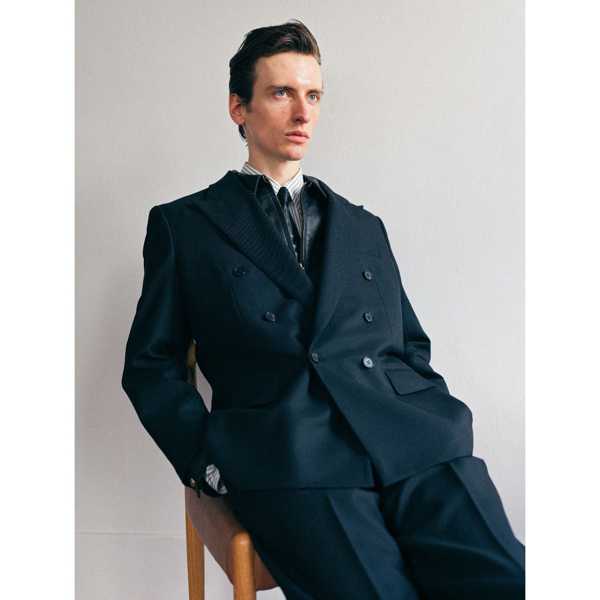 【残り一点】Black Wool Double Breasted Jacket