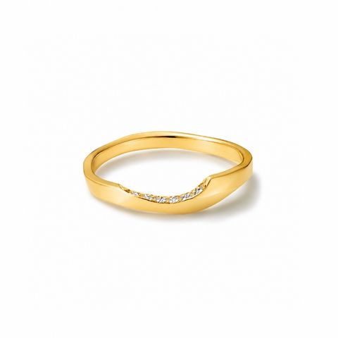 【お取り寄せ注文可能】Chip Ring S W /Dia(K18 YELLOW GOLD)