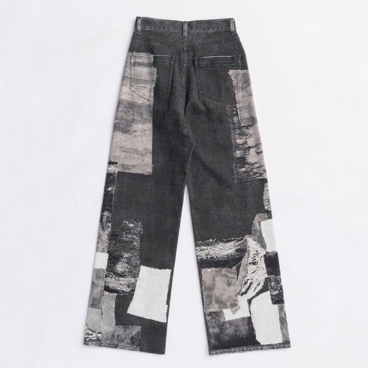 【残り一点】Patchwork Print Denim