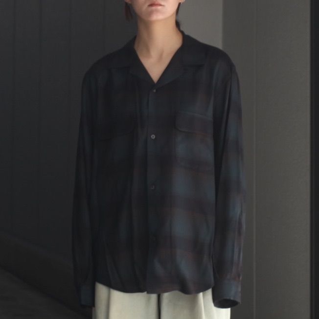 【残り一点】Plaid Open Collar Shirts